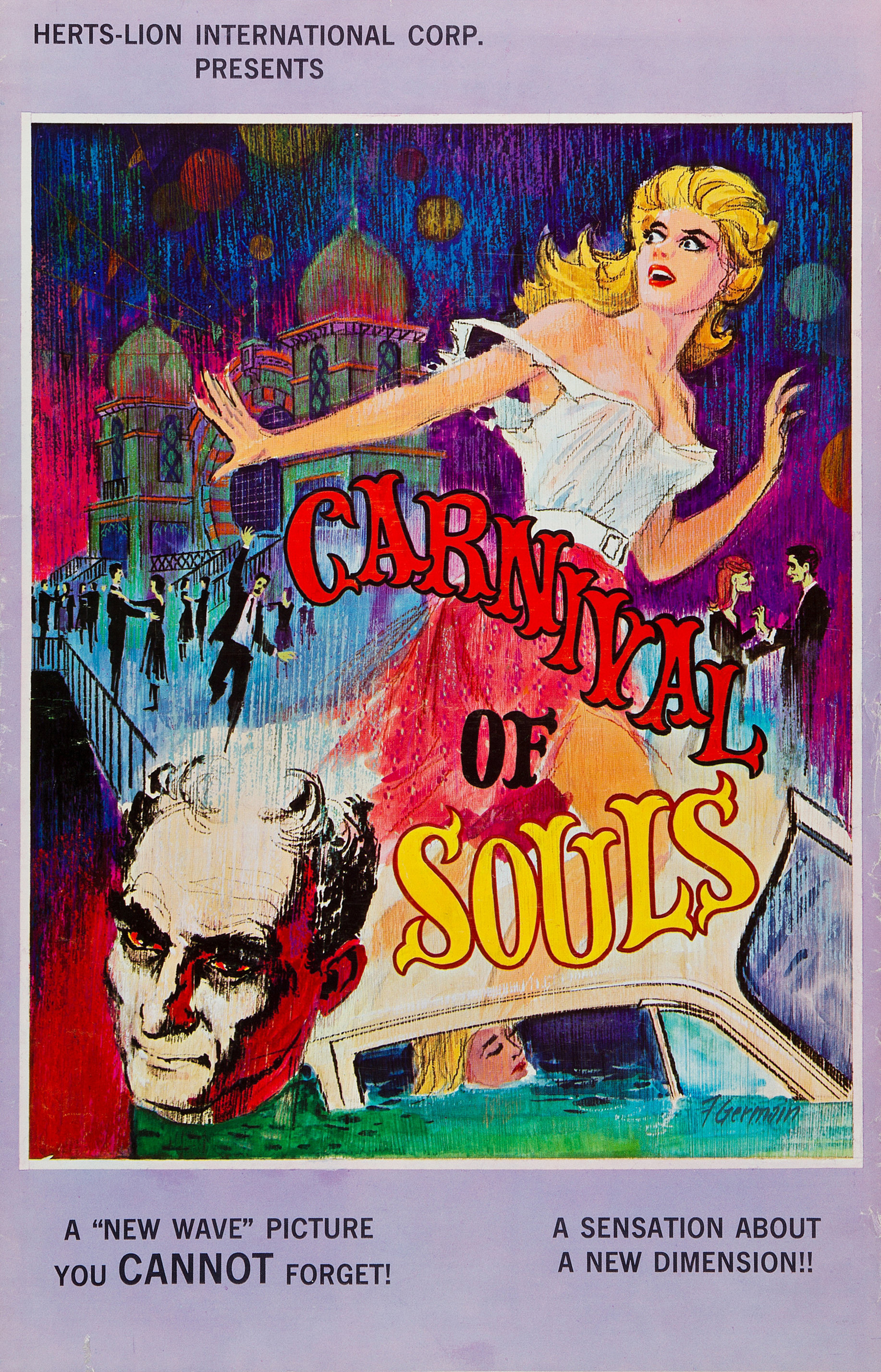 Locandina statunitense verticale di Carnival of Souls del 1962