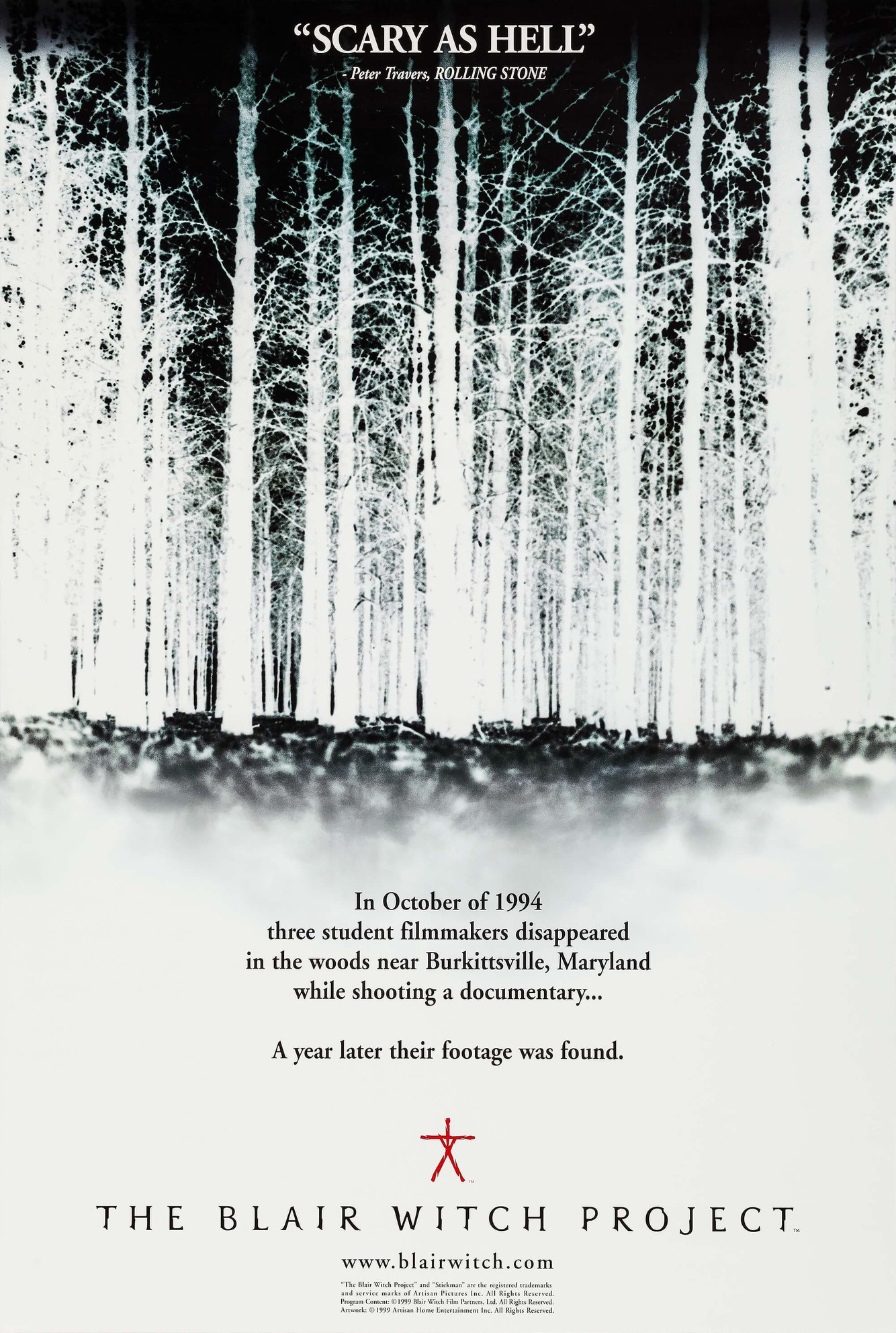 Locandina ufficiale di The Blair Witch Project